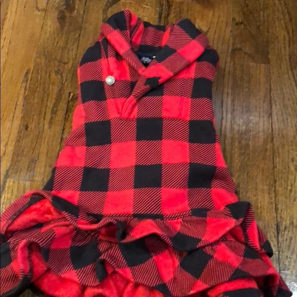 Red and black Ralph Lauren plaid dress tunic